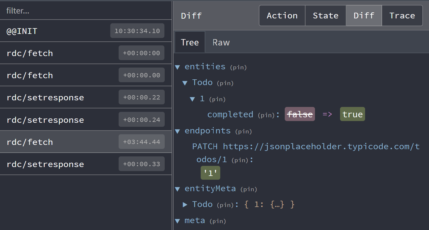 Inspetor de diff das devtools